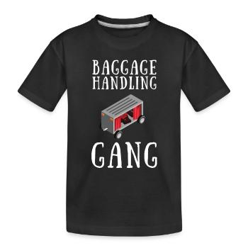 Baggage Handler Airfield Airport Worker - Kids' Premium Organic T-Shirt - black - Front