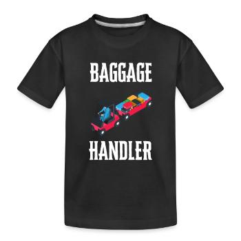 Baggage Handler Airfield Airport Worker - Kids' Premium Organic T-Shirt - black - Front