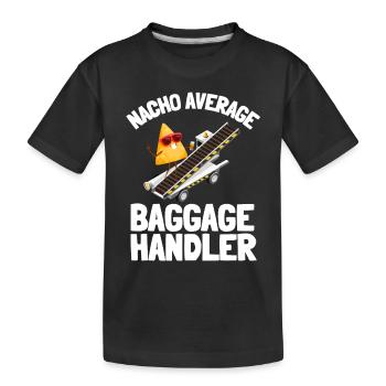 Baggage Handler Airfield Airport Worker - Kids' Premium Organic T-Shirt - black - Front