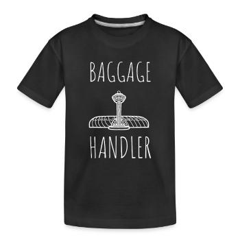 Baggage Handler Airfield Airport Worker - Kids' Premium Organic T-Shirt - black - Front