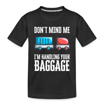 Baggage Handler Airfield Airport Worker - Kids' Premium Organic T-Shirt - black - Front