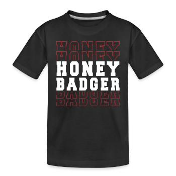 Honigdachs sport - Kinder Premium Bio T-Shirt - Schwarz - Vorne