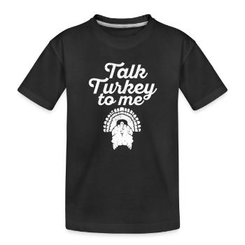 Dîner amusant de Thanksgiving Merci De Donner un discours - T-shirt bio Premium Enfant - noir - Devant