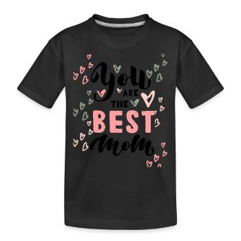 Tu es la meilleure maman - T-shirt bio Premium Enfant - noir - Devant