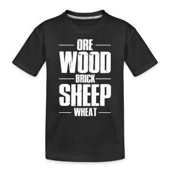 Brettspiel Brettspiel Brettspiel Siedler Schafe - Kinder Premium Bio T-Shirt - Schwarz - Vorne
