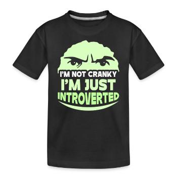Je ne suis pas grincheux, je ne suis qu’introverti - T-shirt bio Premium Enfant - noir - Devant