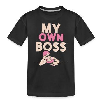 Mon propre patron Freelance freelance - T-shirt bio Premium Enfant - noir - Devant