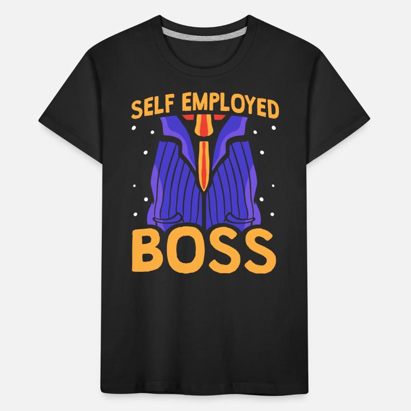 Selbständiger Chef Freelancer Selbstständig Kinder Premium Bio T-Shirt