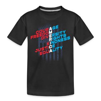 Citoyen américain patriote, Liberté - T-shirt bio Premium Enfant - noir - Devant
