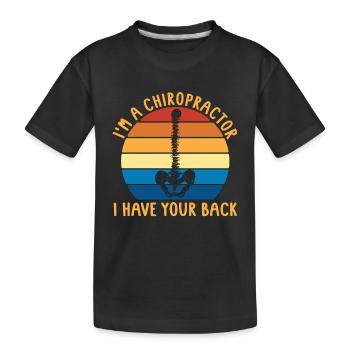 Chiropraticien Physio Chiroptique Rétro Cadeau - T-shirt bio Premium Enfant - noir - Devant