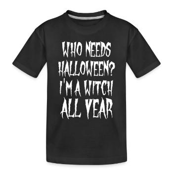 Halloween Witch Witchcraft Magic Magic Magic Magice Costume - Kids' Premium Organic T-Shirt - black - Front