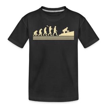 Roofer Evolution - Kids' Premium Organic T-Shirt - black - Front