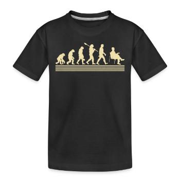 Psychologist Evolution - Kids' Premium Organic T-Shirt - black - Front