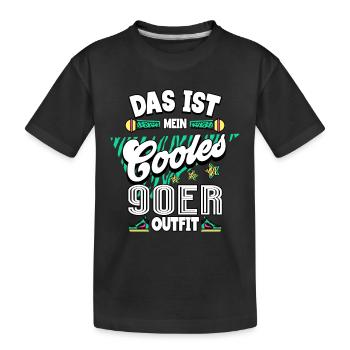 90er Jahre - Kinder Premium Bio T-Shirt - Schwarz - Vorne