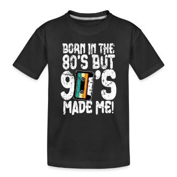 80s Born In The 80s - Kids' Premium Organic T-Shirt - black - Front