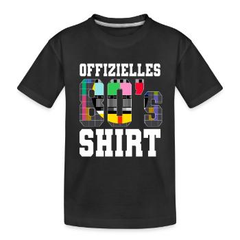 80er Jahre Offizielles 80s - Kinder Premium Bio T-Shirt - Schwarz - Vorne