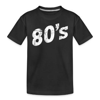 Années 80 80 - T-shirt bio Premium Enfant - noir - Devant