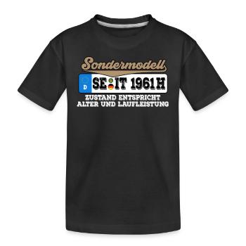 1961 Kennzeichen Geburtstag - Kinder Premium Bio T-Shirt - Schwarz - Vorne