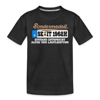 1962 Kennzeichen Geburtstag - Kinder Premium Bio T-Shirt - Schwarz - Vorne