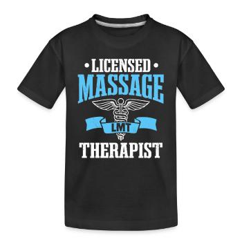 LMT Licensed Massage Therapist Chiropractor - Kids' Premium Organic T-Shirt - black - Front