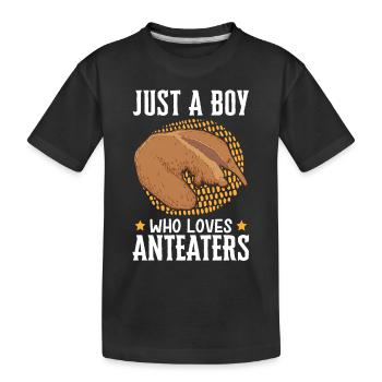 Garçon de fourmiliers aime l’Amérique du Sud - T-shirt bio Premium Enfant - noir - Devant