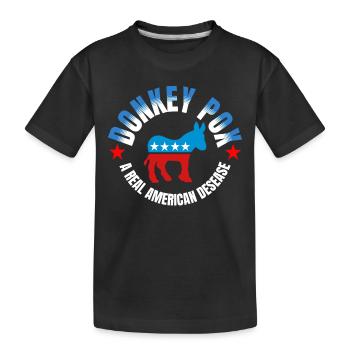 Eselpocken Die Krankheit, die Amerika zerstört Lustig - Kinder Premium Bio T-Shirt - Schwarz - Vorne
