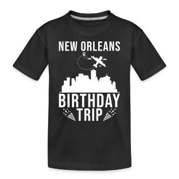 Voyage d’anniversaire à la Nouvelle-Orléans La Nouvelle-Orléans - T-shirt bio Premium Enfant - noir - Devant