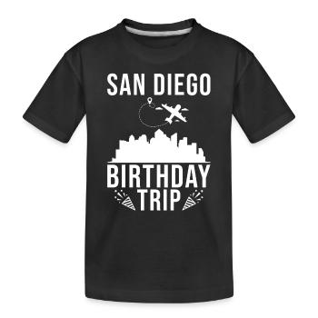 San Diego Birthday Trip San Diego - Kids' Premium Organic T-Shirt - black - Front