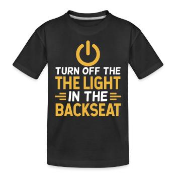 Allumez la lumière sur la banquette arrière de Papa Papi - T-shirt bio Premium Enfant - noir - Devant