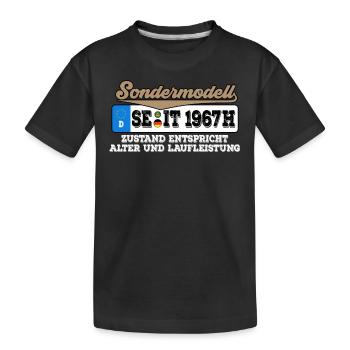 1967 Kennzeichen Geburtstag - Kinder Premium Bio T-Shirt - Schwarz - Vorne