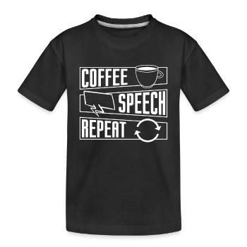 Santé mentale Buveur de café mental - T-shirt bio Premium Enfant - noir - Devant