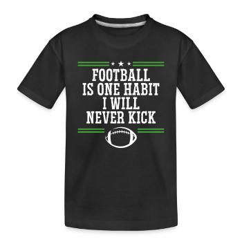 Je ne frapperai jamais le football - T-shirt bio Premium Enfant - noir - Devant