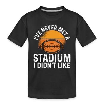Ich Habe Noch Nie Einen Stadion retro - Kinder Premium Bio T-Shirt - Schwarz - Vorne