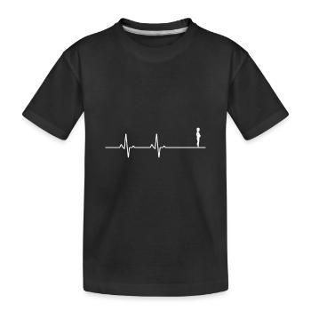 Je suis enceinte - T-shirt bio Premium Enfant - noir - Devant