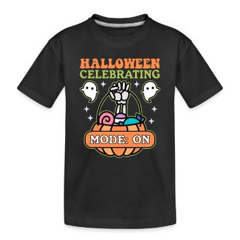 Halloween Party Costume Ghost Gift - Kids' Premium Organic T-Shirt - black - Front