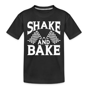 Shake and Bake Rennen - Kinder Premium Bio T-Shirt - Schwarz - Vorne