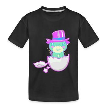 Baby Geburt Schwangerschaft Fantasy Eierschale - Kinder Premium Bio T-Shirt - Schwarz - Vorne