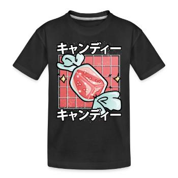 Sweet kawaii candy - Kids' Premium Organic T-Shirt - black - Front