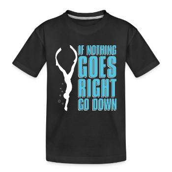 Apnée de plongée Apnée Cadeau d’apnée - T-shirt bio Premium Enfant - noir - Devant