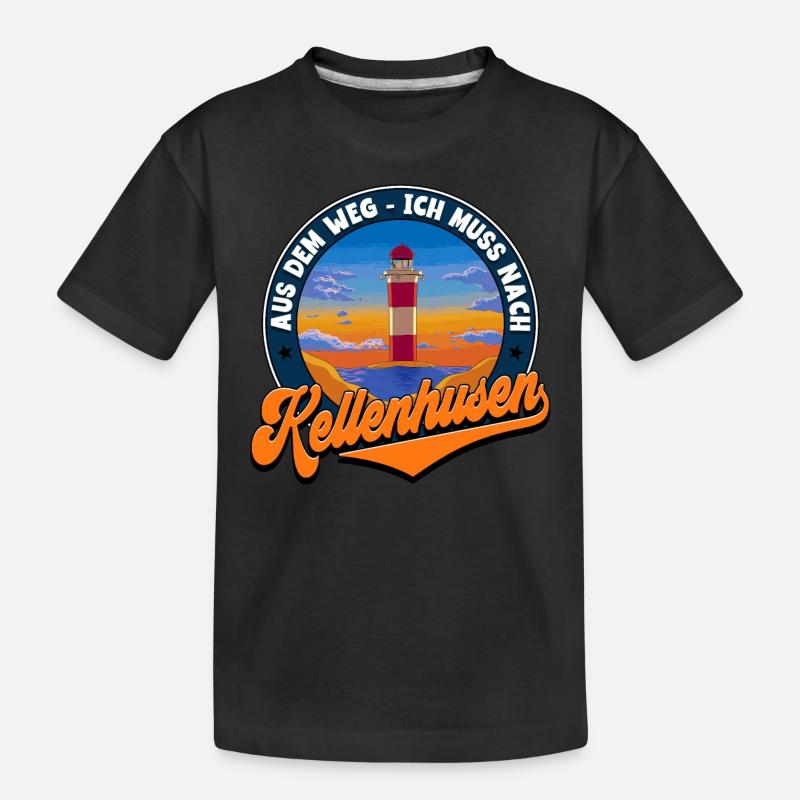 Kellenhusen - Kinder Premium Bio T-Shirt - Schwarz