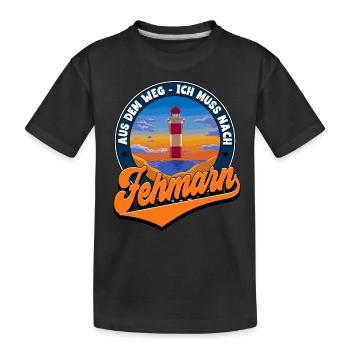 Fehmarn - Kinder Premium Bio T-Shirt - Schwarz - Vorne