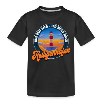 Heiligenhafen - Kinder Premium Bio T-Shirt - Schwarz - Vorne