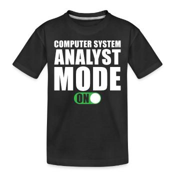 Computer System Analyst Geschenk - Kinder Premium Bio T-Shirt - Schwarz - Vorne