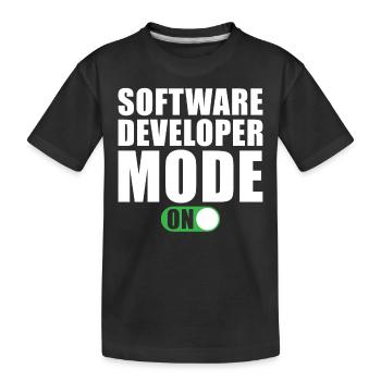 Mode développeur de logiciel activé - T-shirt bio Premium Enfant - noir - Devant