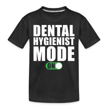 Dental Hygienist Mode An - Kids' Premium Organic T-Shirt - black - Front
