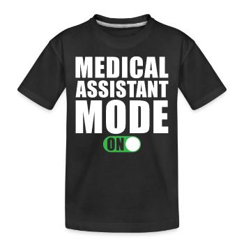 Mode Assistant médical activé - T-shirt bio Premium Enfant - noir - Devant