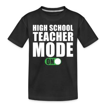 Gymnasium Lehrer Modus an - Kinder Premium Bio T-Shirt - Schwarz - Vorne