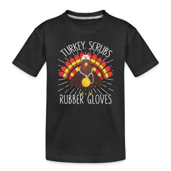 Dinde Infirmière Thanksgiving Dîner Turquie - T-shirt bio Premium Enfant - noir - Devant