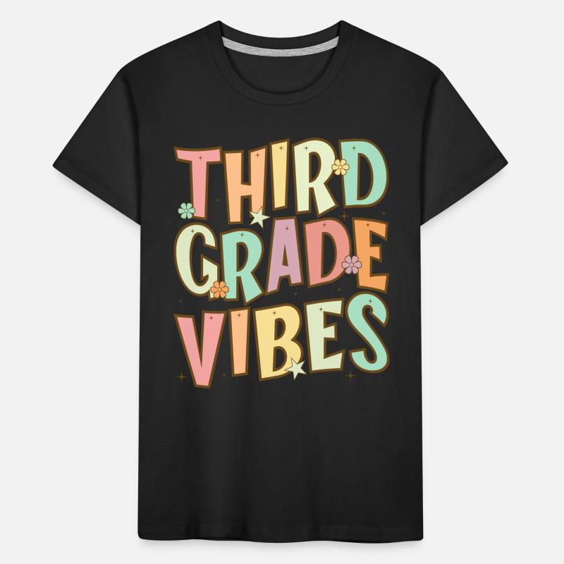 Third Grade Vibes - 3rd Grade Team Retro 1. Tag Kinder Premium Bio T-Shirt