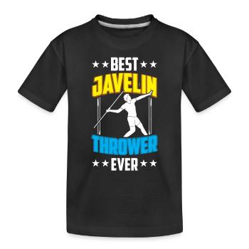Bester Speerwerfer Aller Zeiten Speer Speerwerfen - Kinder Premium Bio T-Shirt - Schwarz - Vorne